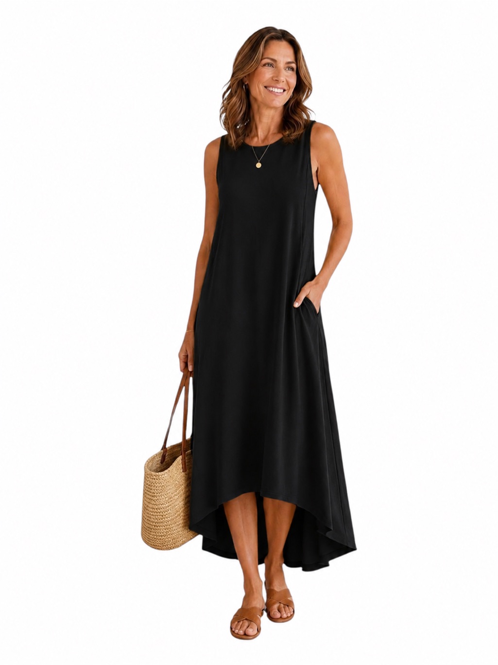 Nwt J Jill Black Sleeveless Tank Shift Dress Size Xlp